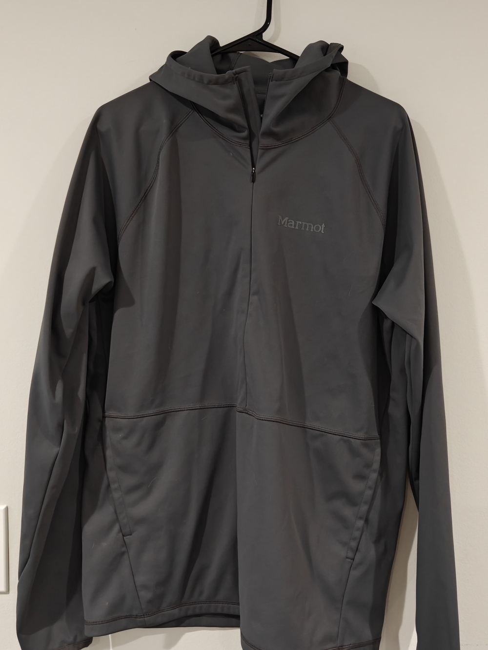 Marmot Men's Hooded Half-Zip Jacket - Charcoal